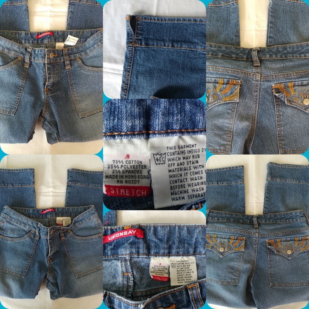 EUC JUNIORS UNION BAY CROPPED JEANS SIZE 9